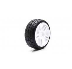 905W-6083 Rubber + Plastic Tyres for 1:10 R/C On-Road Car (4-Pack)