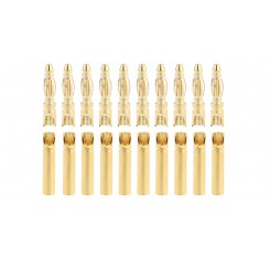 Amass 2mm Male & Female Bullet Banana Connector Plug Set for R/C Helicopter Battery (10-Pair)