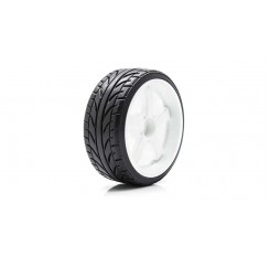 1020-9015 Rubber + Plastic Tyres for 1:10 R/C On-Road Car (4-Pack)