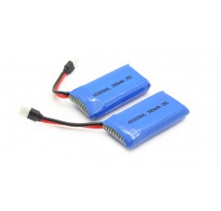 380mAh Rechargeable Li-Polymer Battery for R/C Quadcopter (2-Pack)